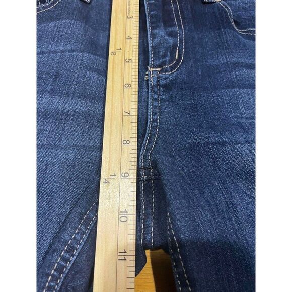 Harper Jeans Women's Size 28 Blue Mid Rise Skinny Denim Distressed Frayed - Picture 6 of 8